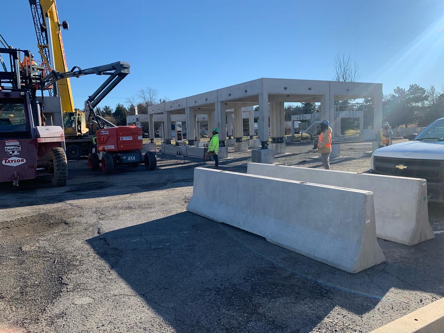 Prepared foundation bases at the St. Vincent de Paul Lodestar project