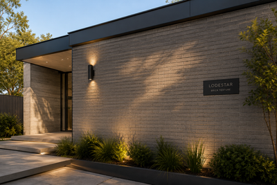 Brick-textured architectural concrete finish