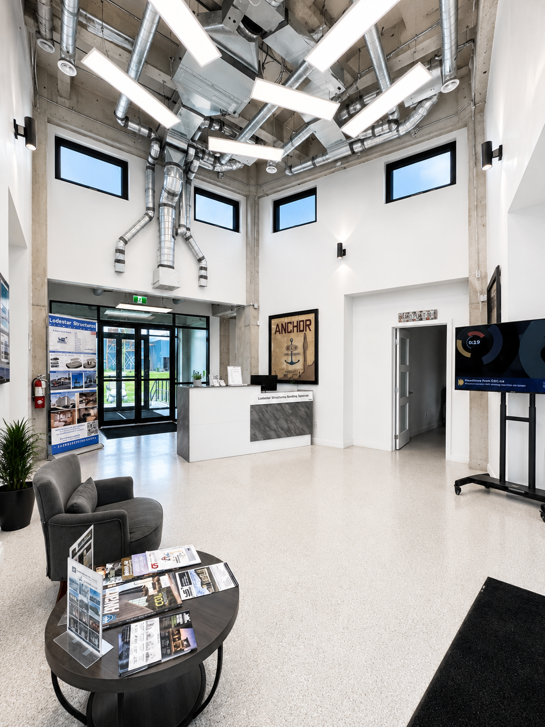 Completed Lodestar workplace showing architectural and systems integration
